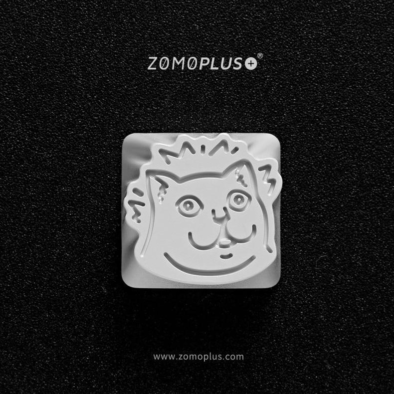 ZOMO Plus Mur Cat Meme Aluminum Artisan Keycap - أكسسوار لوحة مفاتيح